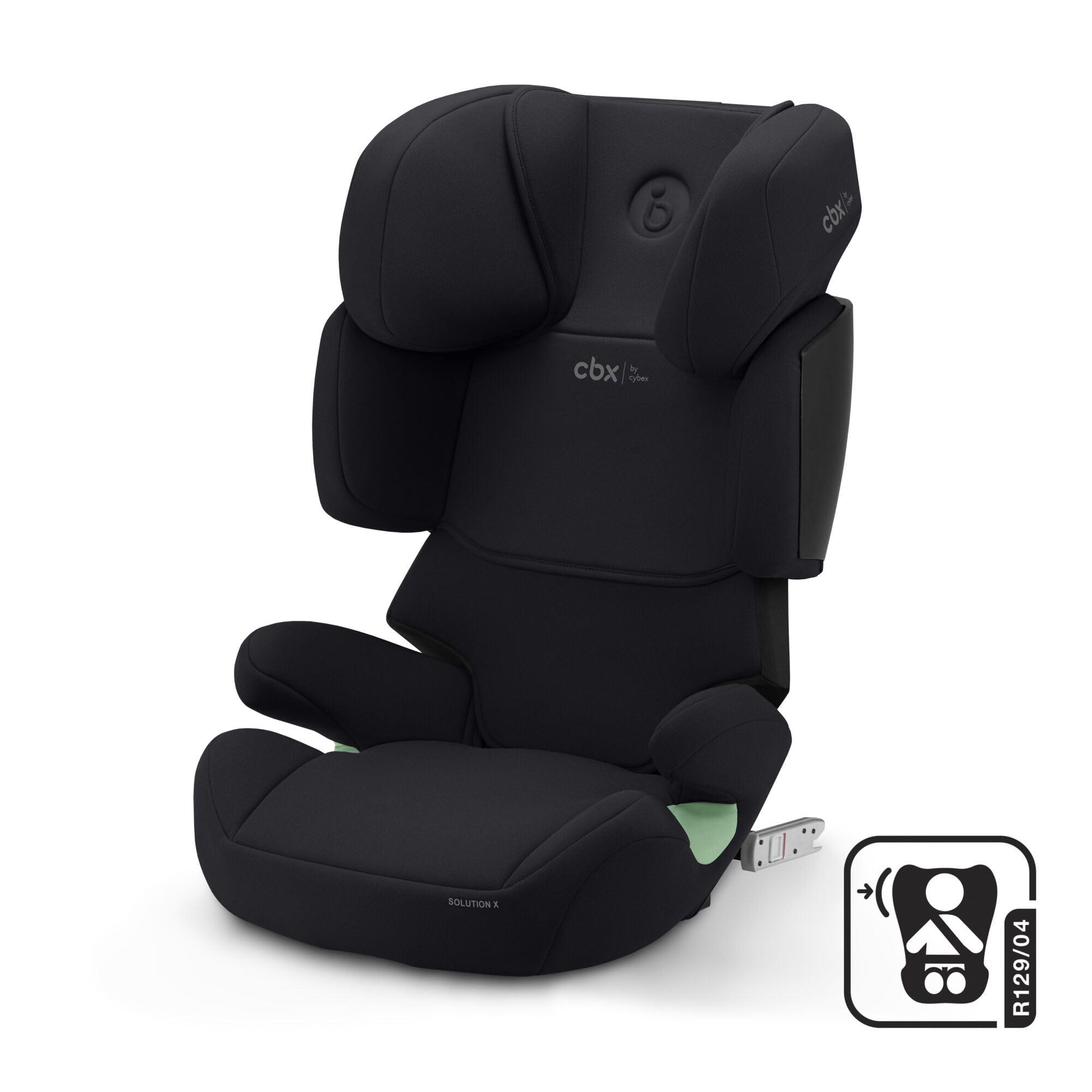 CBX by CYBEX Kinder-Autositz Solution X i-Fix, Für Autos mit und ohne ISOFIX, Ab ca. 3 bis 12 Jahre (100 - 150 cm), Ab ca. 15 bis 50 kg, Schwarz