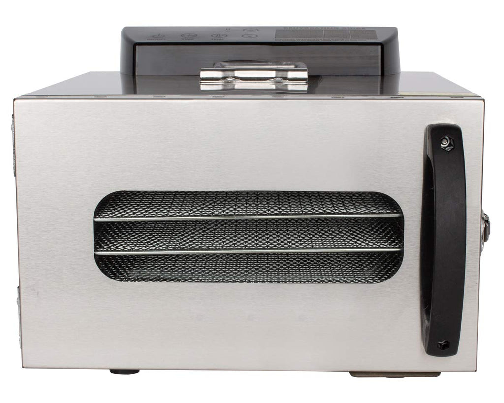 Beeketal 'BDA-15' Dörrautomat aus Edelstahl mit 10 Etagen, Zeitschaltuhr (max. 24h), einstellbarer Temperatur (30-90 °C) und LED Bedienfeld - Profi Gastro Dörrgerät inkl. 10 Einlegegitter