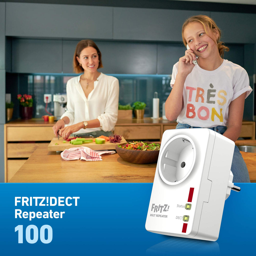AVM FRITZ!Box 7590 AX International & FRITZ!DECT Repeater 100 (Erhöht DECT-Reichweite) deutschsprachige Version